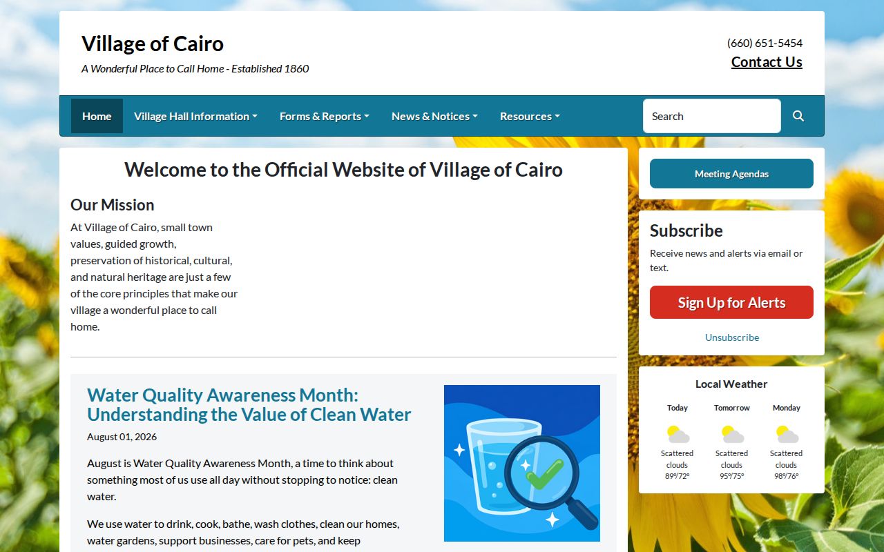 Cairo court docket boundary shown by official village government information