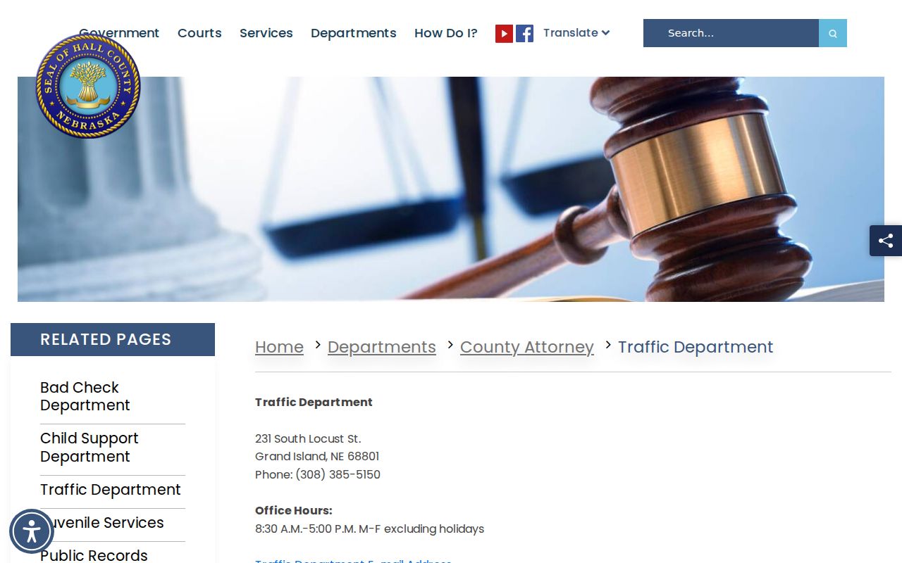 Hall County traffic tickets Traffic Department waiver and payment instructions